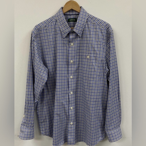 Orvis Other - Orvis Mens Plaid Wrinkle Free Button Down‎ Preppy Shirt Size Large